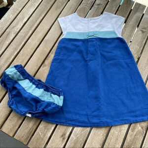 Dress pants Cyrillus 18/24 months linen white blue